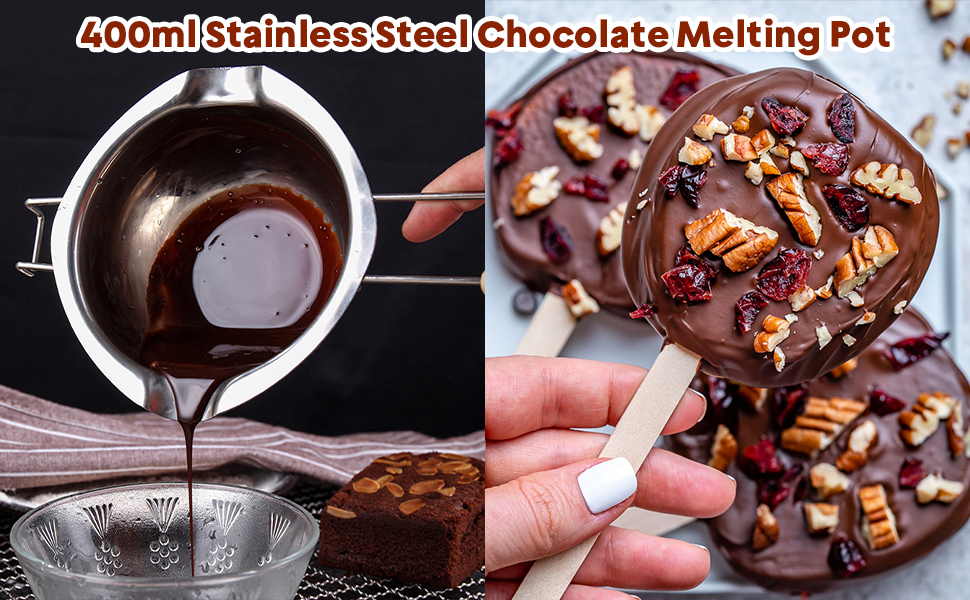 SEWACC Double Boiler Pot 2 Pack Double Boiler Pot Set