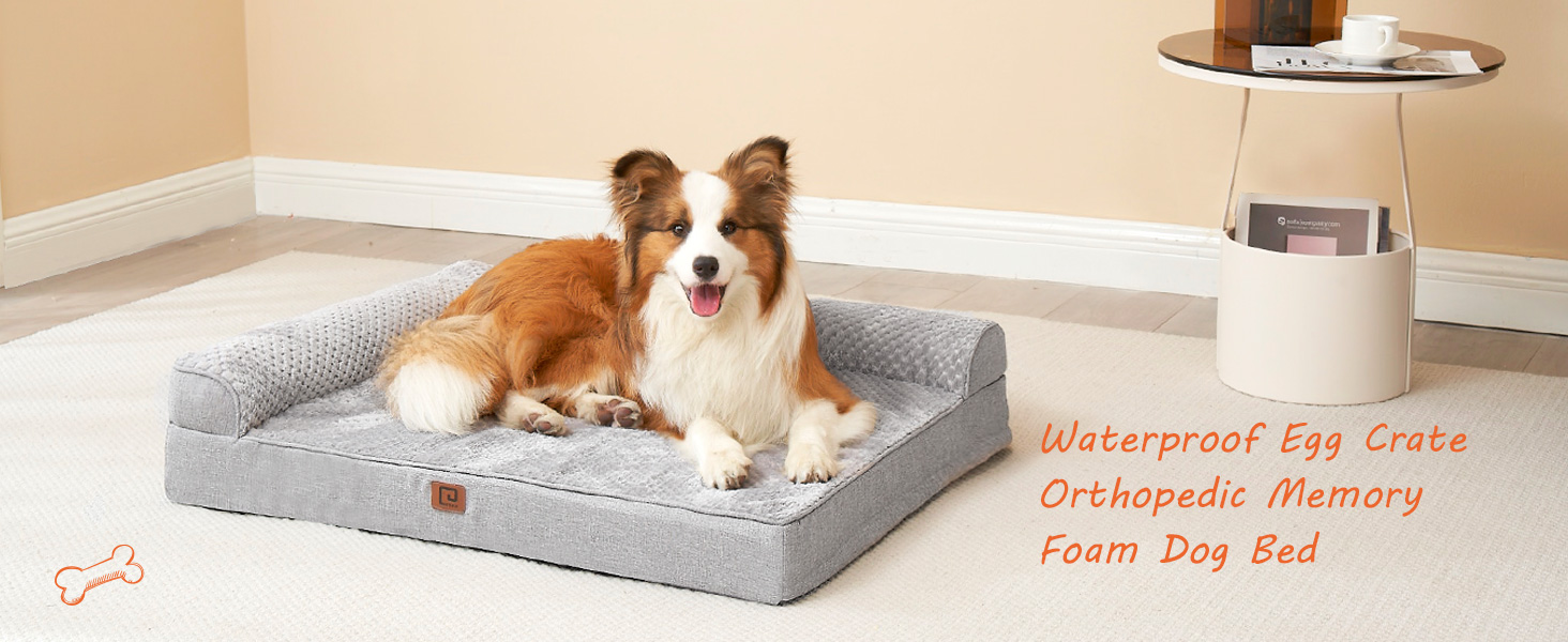 EHEYCIGA Memory Foam XL Dog Bed, Orthopedic Extra Large Dog Bed with