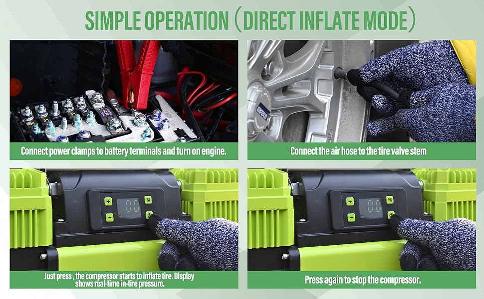 SIMPLE OPERATION（DIRECT INFLATE MODE）