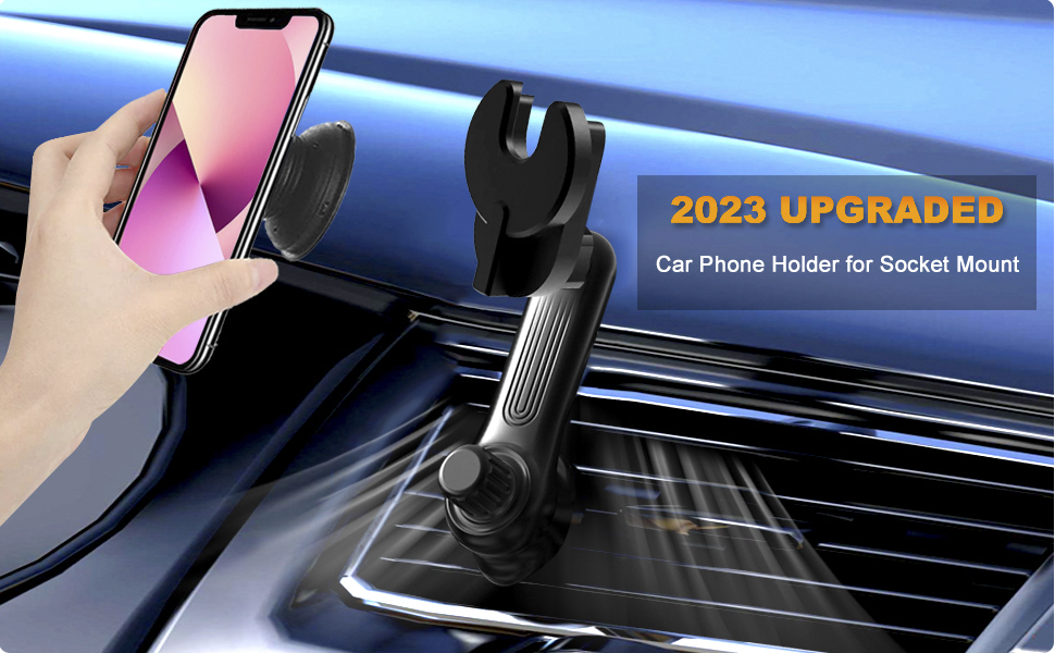 Car Phone Holder for Socket Mount, Air Vent Car Phone