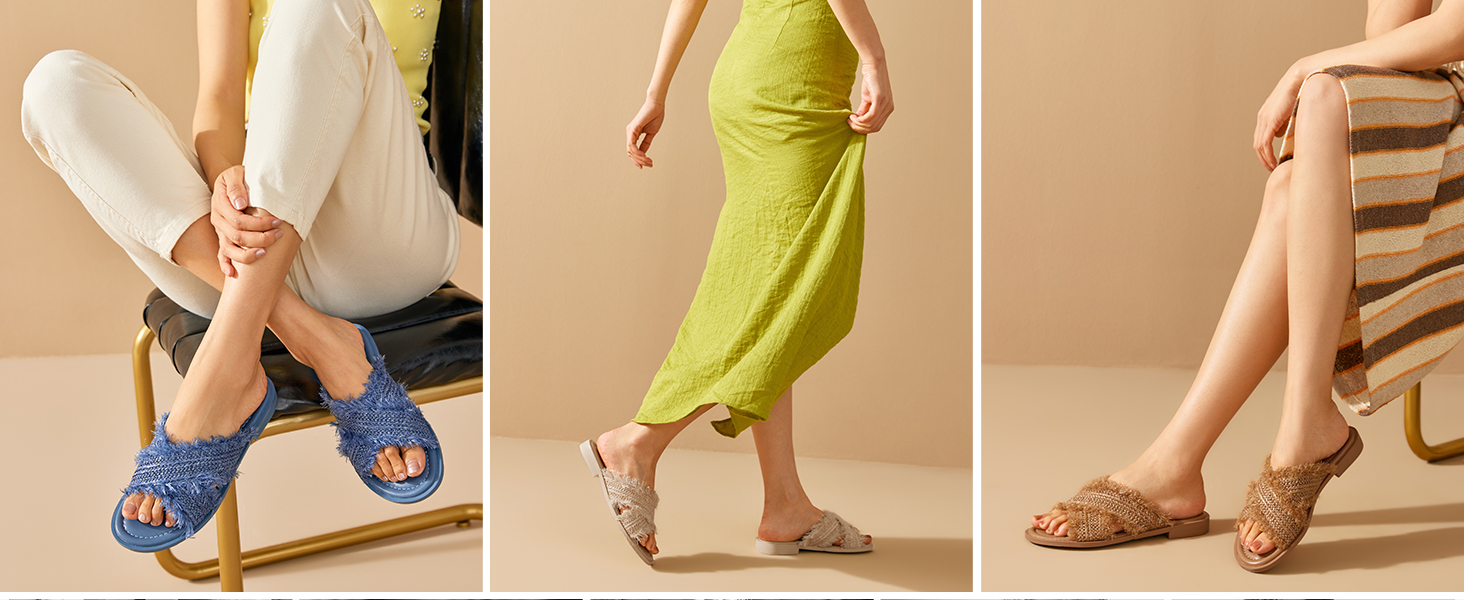 slide sandals for women