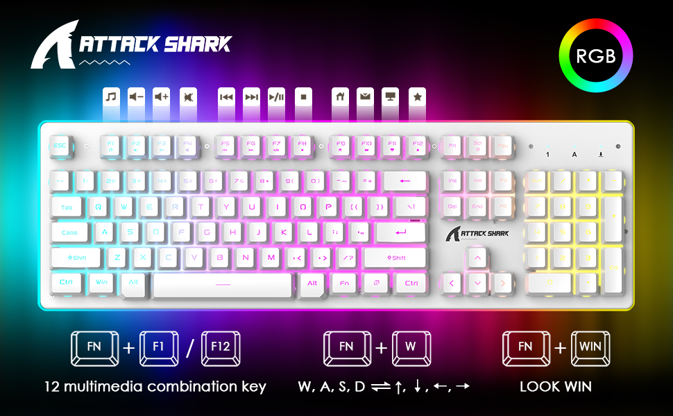 2.4G Wireless Gaming Keyboard and Mouse,Type C/USB Dual