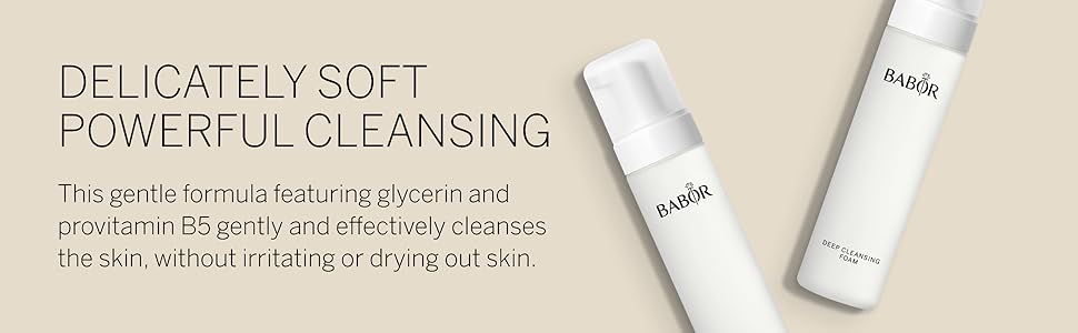 Babor cleansing foam deep cleanse natural gentle soft facial cleaser