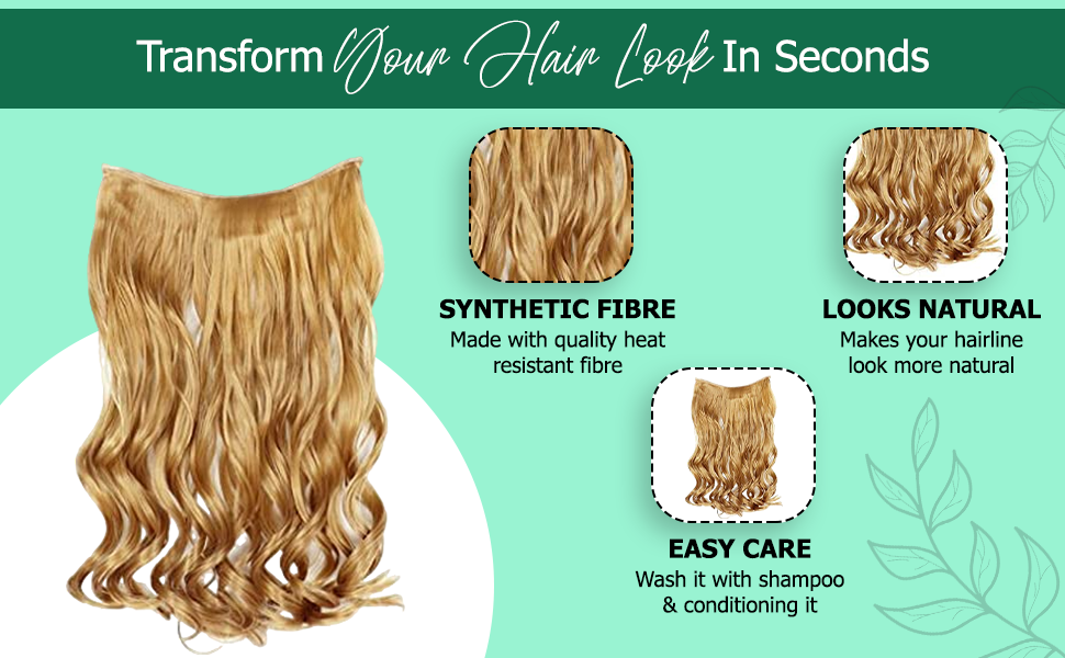 ASSU Curly Hair Extensions For Women golden blonde hair Extension for women Synthetic Hair