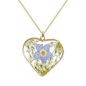 Forget-Me-Not and Queen Anne's Lace Handmade Pressed