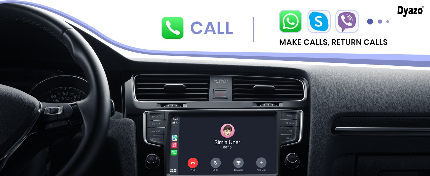 Dyazo 2-in-1 Wireless Car Adapter for Apple CarPlay & Android Auto ...