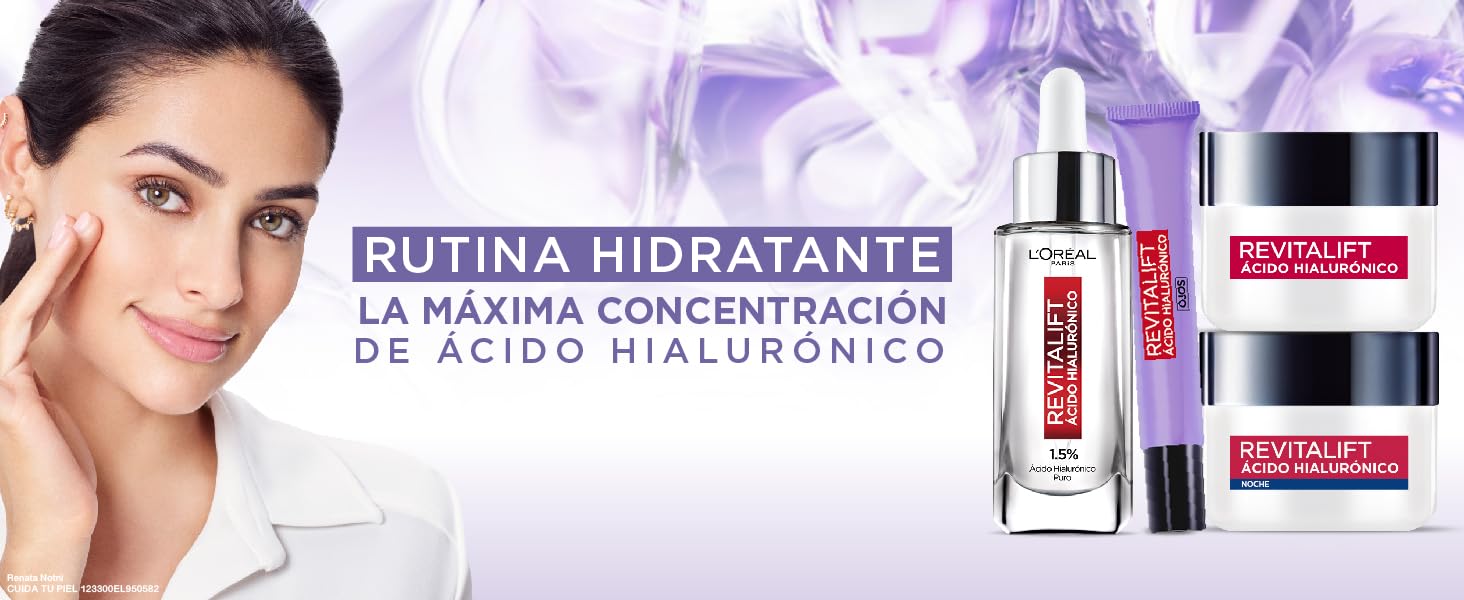 Rutina hidratante con la máxima concentración de ácido hialurónico