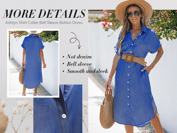 ワンピース L'or Volume Shirt Dress 0r222-19 M L'or Volume Shirt Dress 0r222-19 M