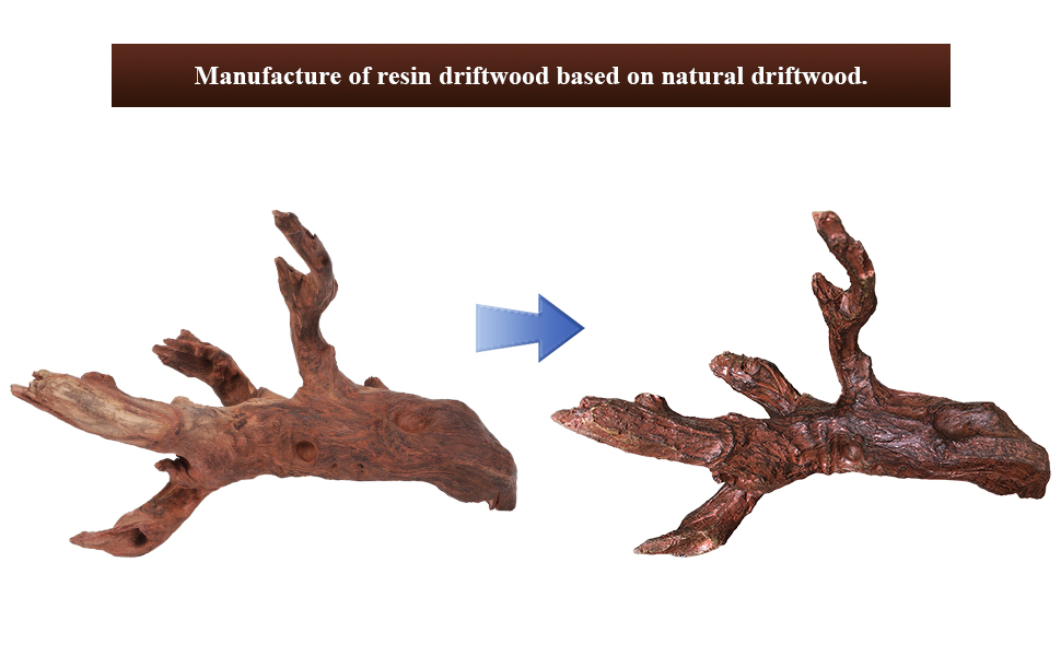 majoywoo Driftwood for Aquarium Decor, Artificial Resin