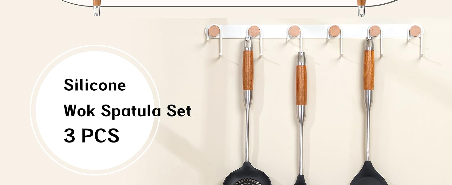 FJNATINH Cooking Utensils - Spatula, Ladle, Skimmer Spoon, Slotted Spatula