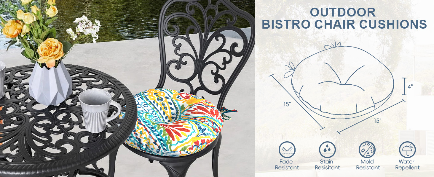 Outdoor Bistro Chair Cushion