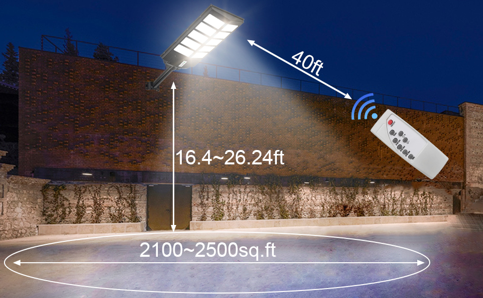 WERISE 1600W Solar Street Lights Outdoor Motion Sensor, Dusk to Dawn