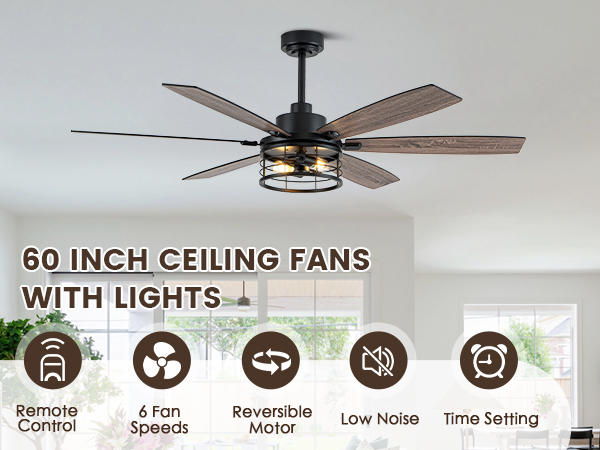 TM ♡ RAM YITAHOME 60 Inch Crystal Ceiling Fan with Light & Remote
