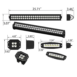 144W LED+24W LED