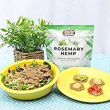 Organic Flax & Power Crackers - Rosemary Hemp Snack Crackers