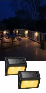 black solar step lights