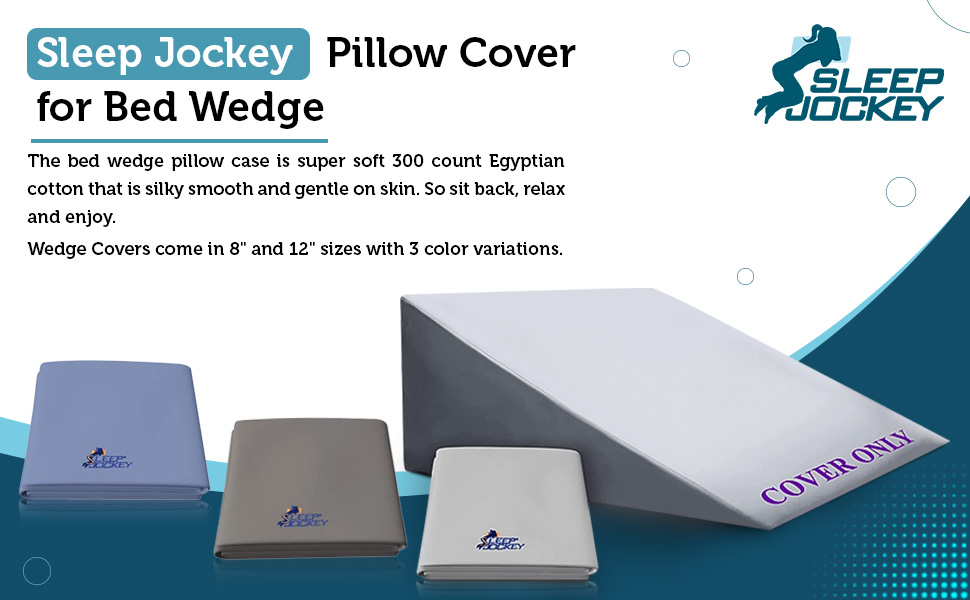 Sleep Jockey Pillow Cover for Bed Wedge Ultrasoft Bamboo