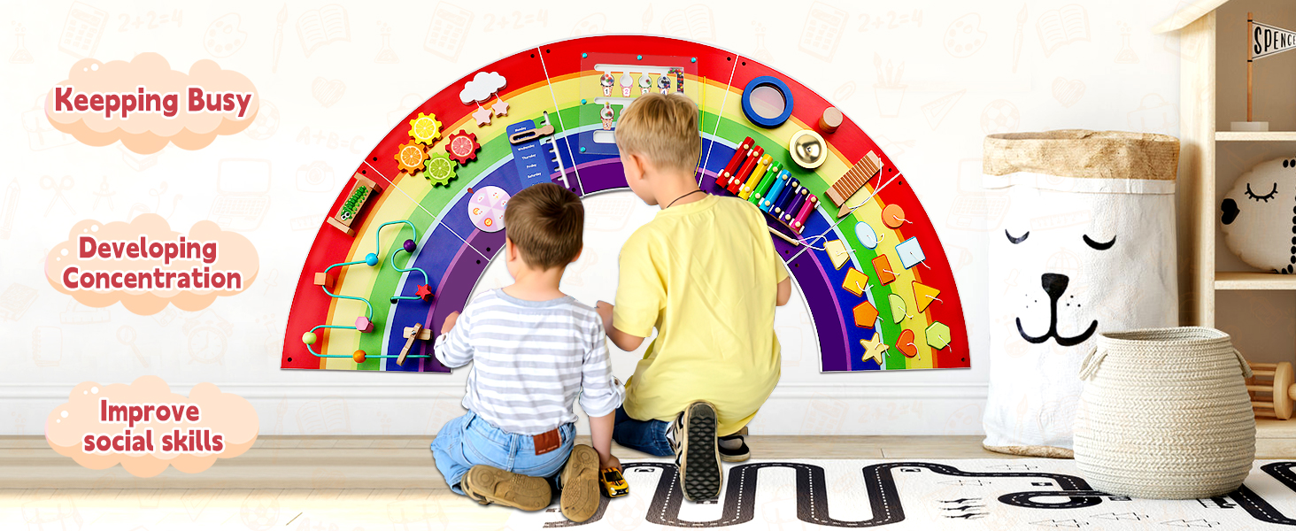 Activity Wall Toddlers Sensory Board Busy Board Sturdy