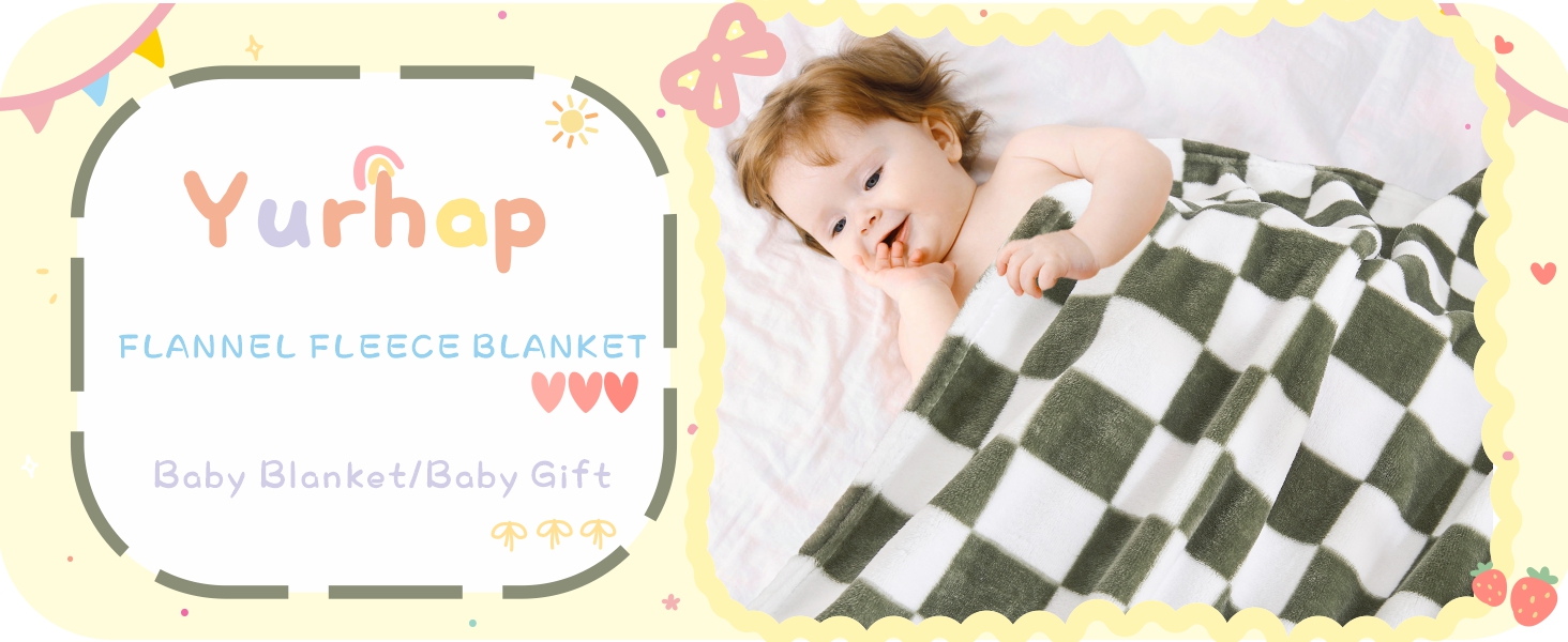 Checkered Baby Blanket for Girls Checkerboard Grid Pink Fleece Baby Blankets for Girls Boys