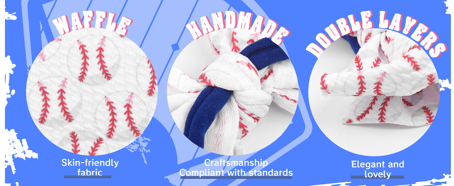 Soft Waffle Baseball Headbands