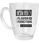 Tiesta Tea 12.5 Oz Clear Glass Mug with Handle | Microwave & Dishwasher Safe | Ideal for Hot & Ic...