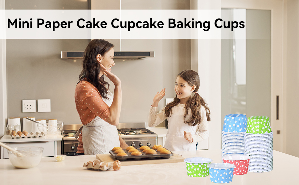 100 Pcs Pink Cupcake Cases, Mini Paper Baking Cups Greaseproof Cupcake