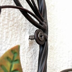 Amazon.co.jp: 壁飾り アイアン 陶器 壁掛け インテリア 花