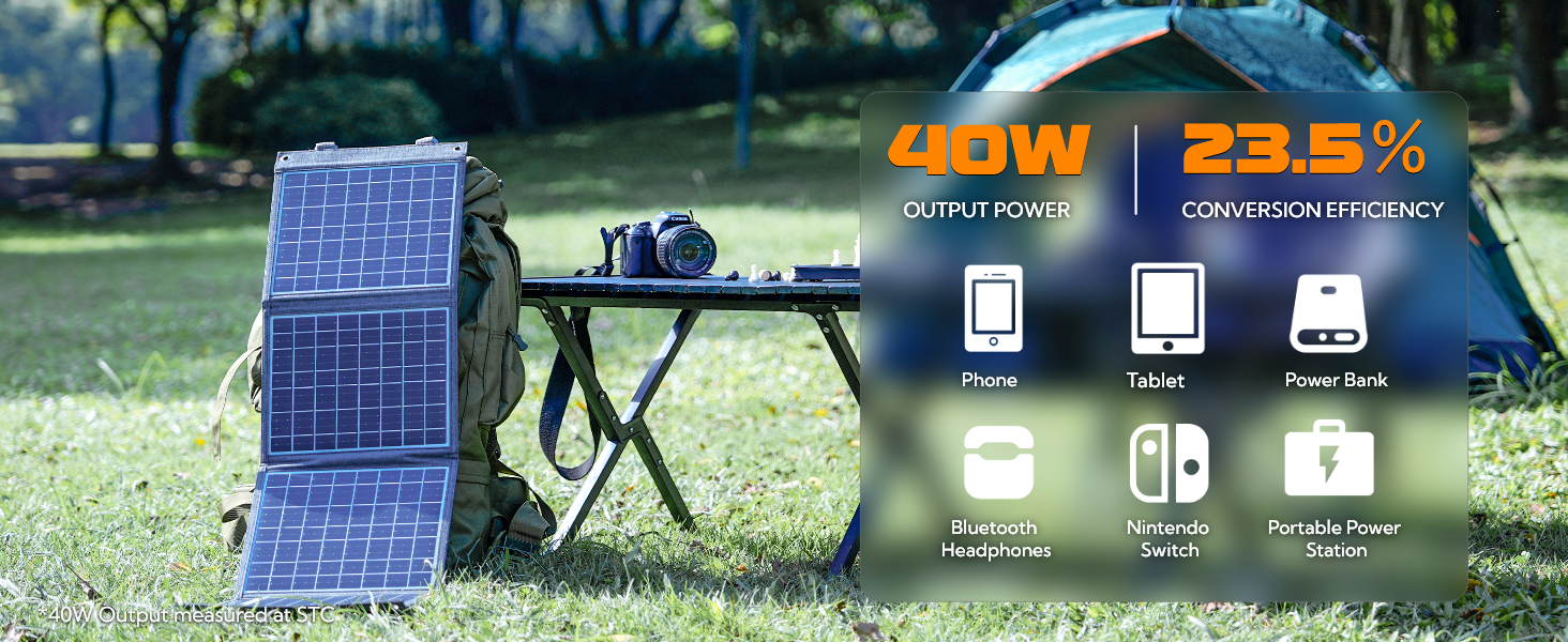 40w solar panel portable
