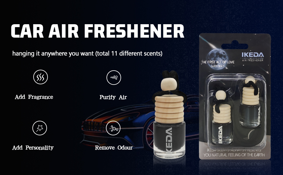 Car Air Fresheners for Men Car Scents Air Freshener with Dark Smell