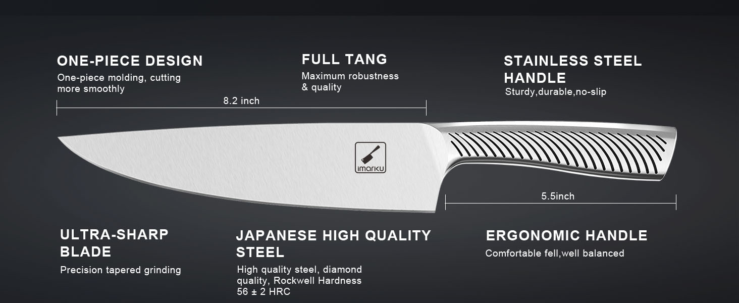 imarku Knife Set Knife Sets for Kitchen with Block, 14PCS