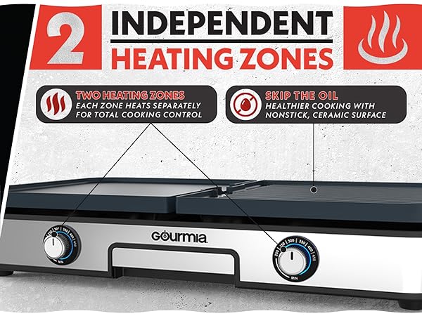 non stick cook clean griddle grill gourmia
