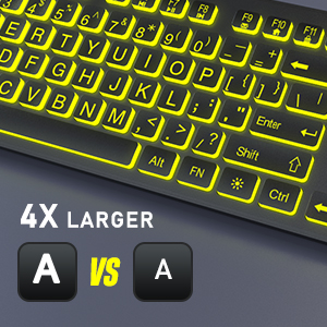large  key keyboard