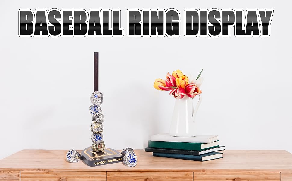 Baseball Ring Holder with Stickers and Tweezers