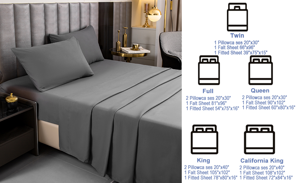 Bedlifes Queen Cotton Sheet Set100 Cotton Sheets Luxury Series Bed