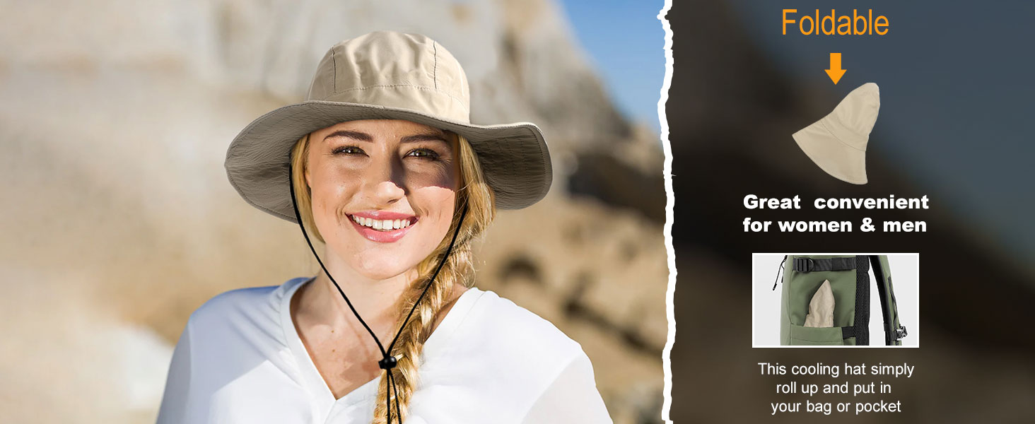 Womens Waterproof Bucket Sun Hat
