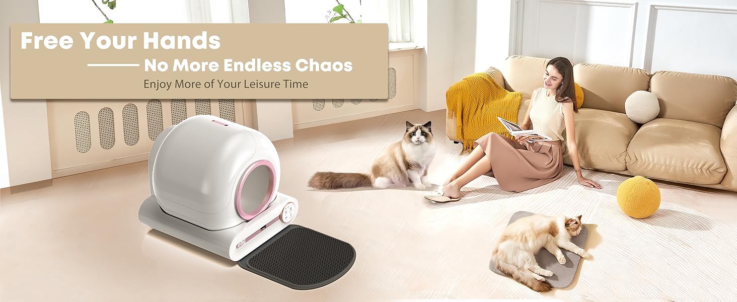 【Upgraded】 Freefa 2023 Automatic Self Cleaning Cat Litter