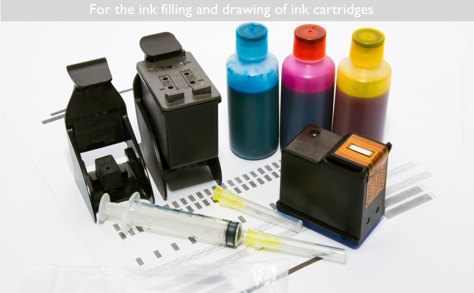 Eujgoov 5Pcs Ink Filling Syringe Ink Suction and Ink Refilling Tool for