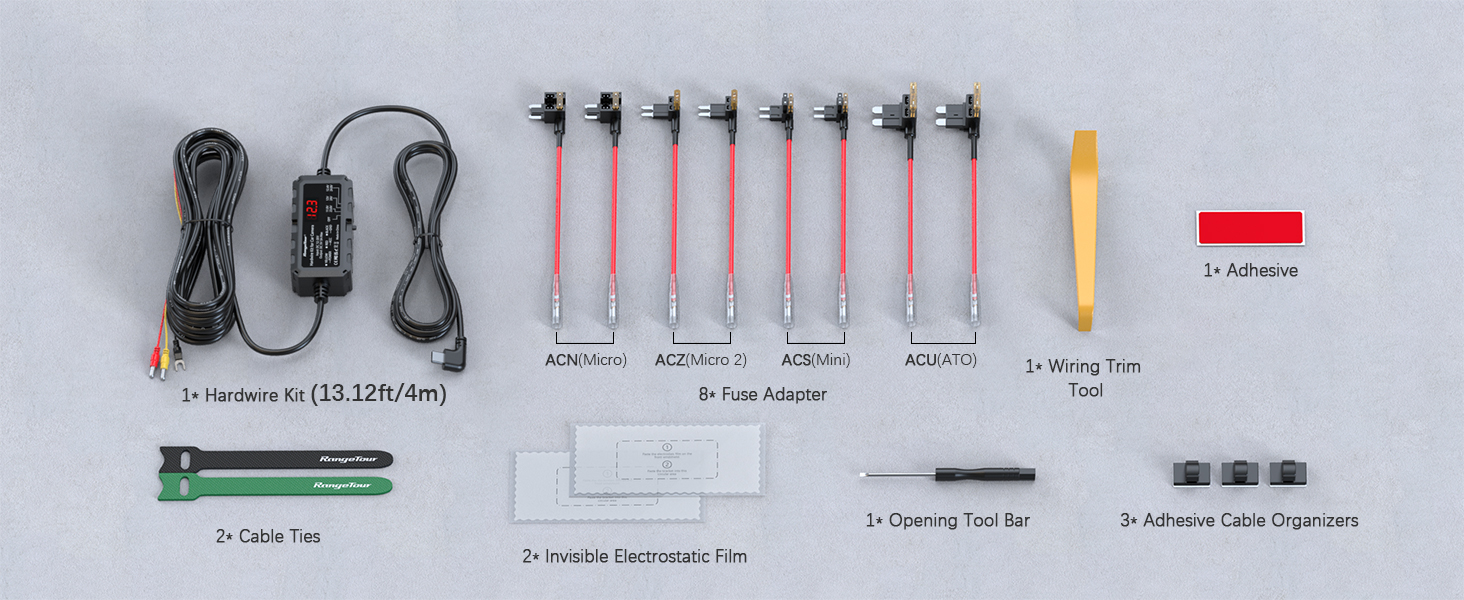 Range Tour Dash Cam Hardwire Kit Mini USB