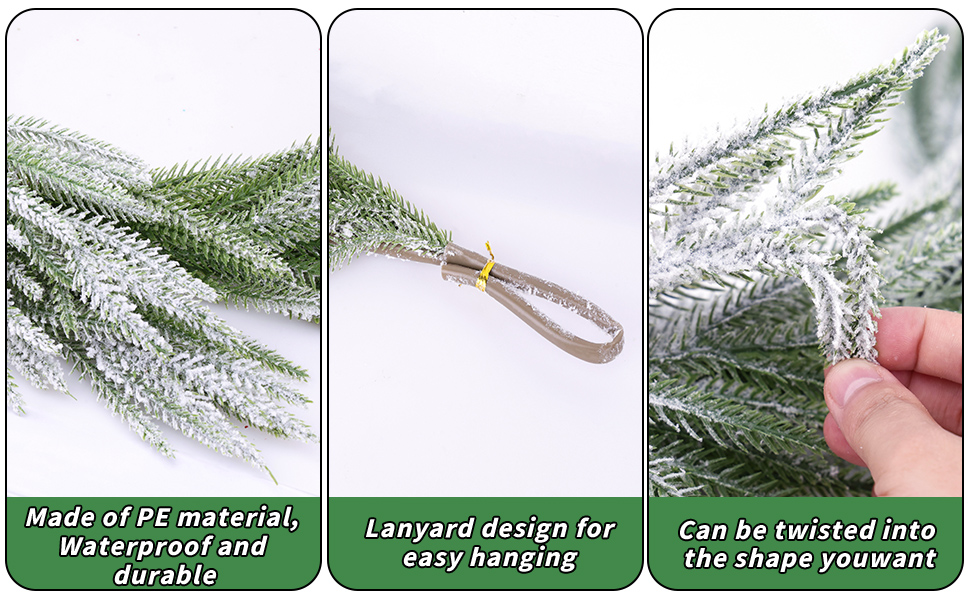 Snow Flocked Norfolk Pine Garlands