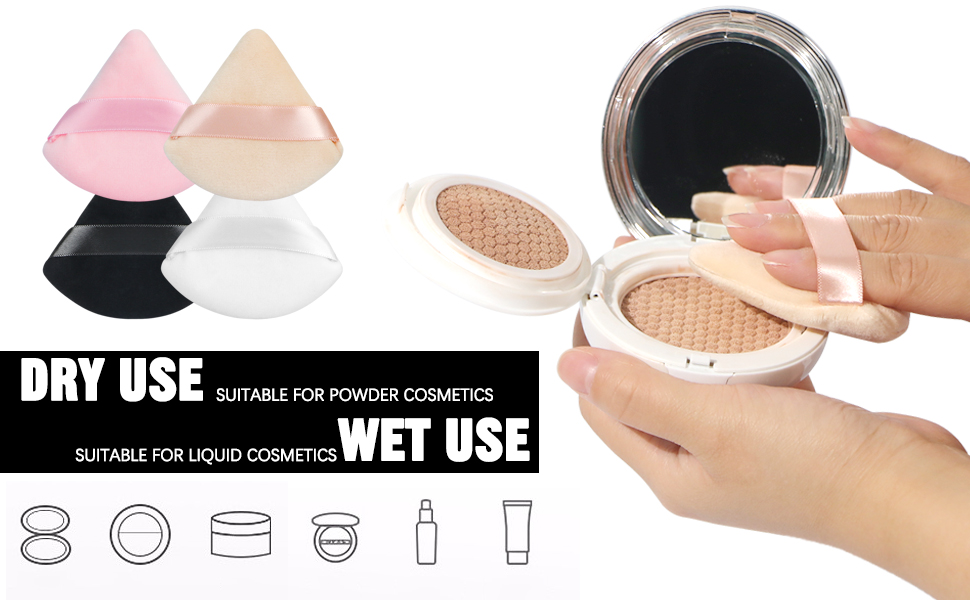 Unaone 20 Pieces Powder Puff, Triangle Powder Puffs for