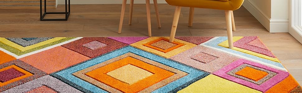 Viva VIV104 Geometric Rug by Concept Looms in Multi