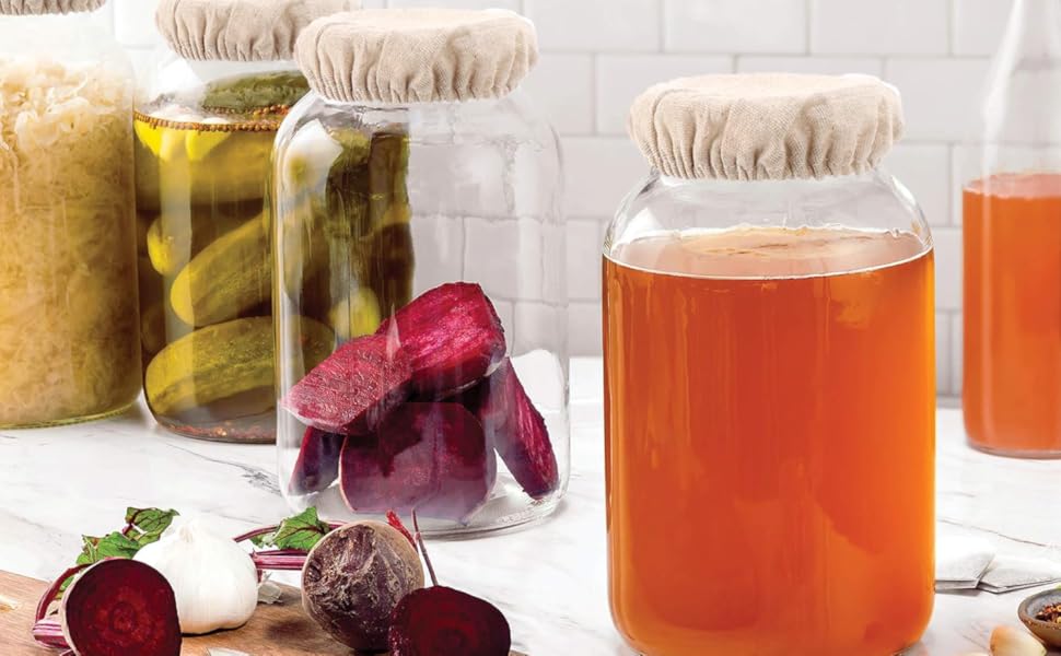 Elastic Cloth Jar Covers Ideal for Fermenting Kombucha