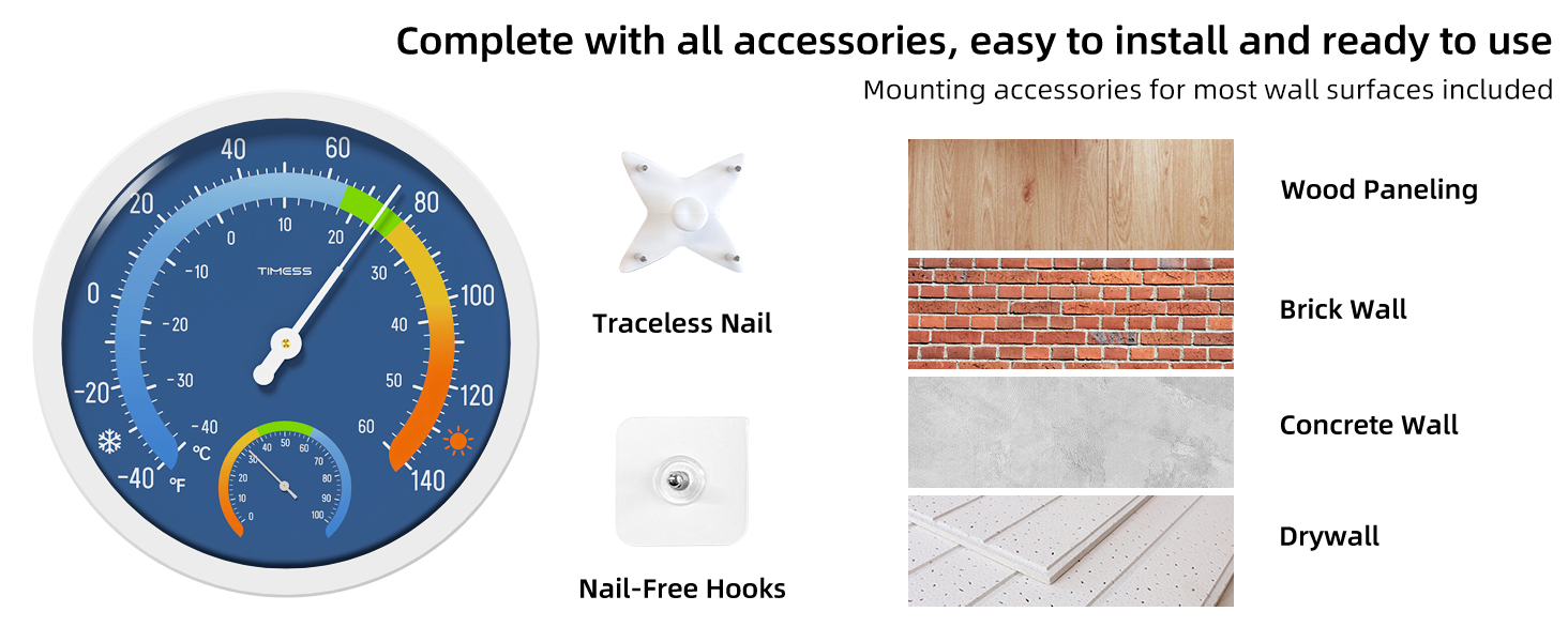 thermometer hygrometer battery free
