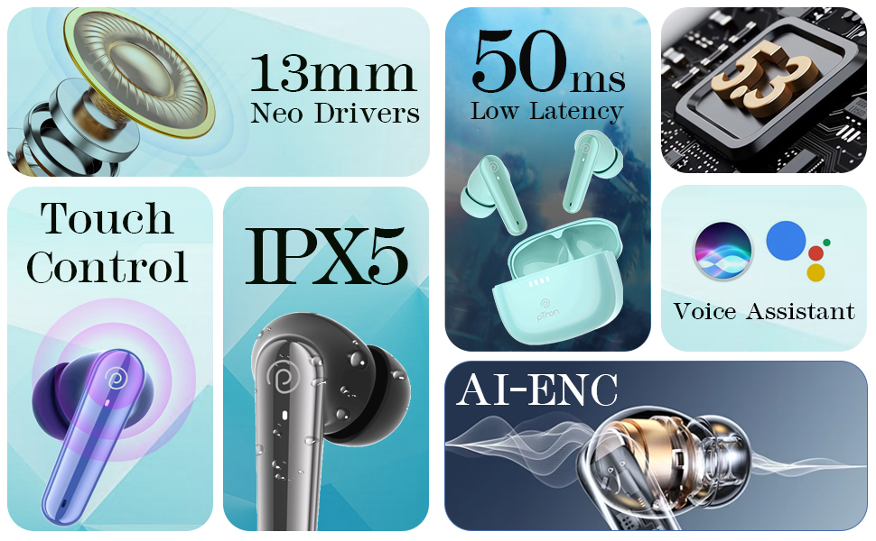 headphones with mic; ptron basspods tour