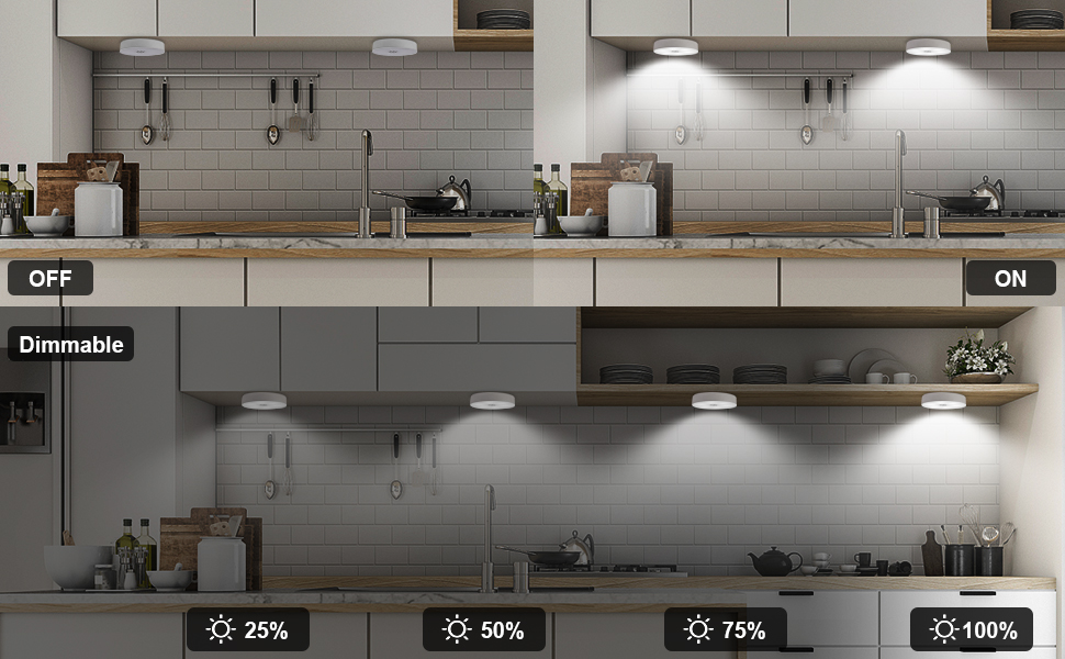 touch lights led puck lights with remote wireless tap lights rechargeable push lights stick on