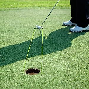golf alignment stick green