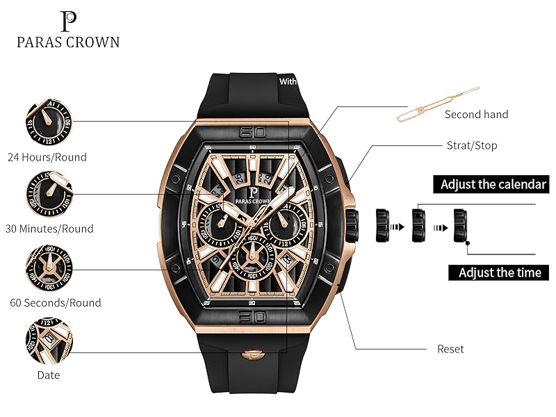 Paras crown watches for men