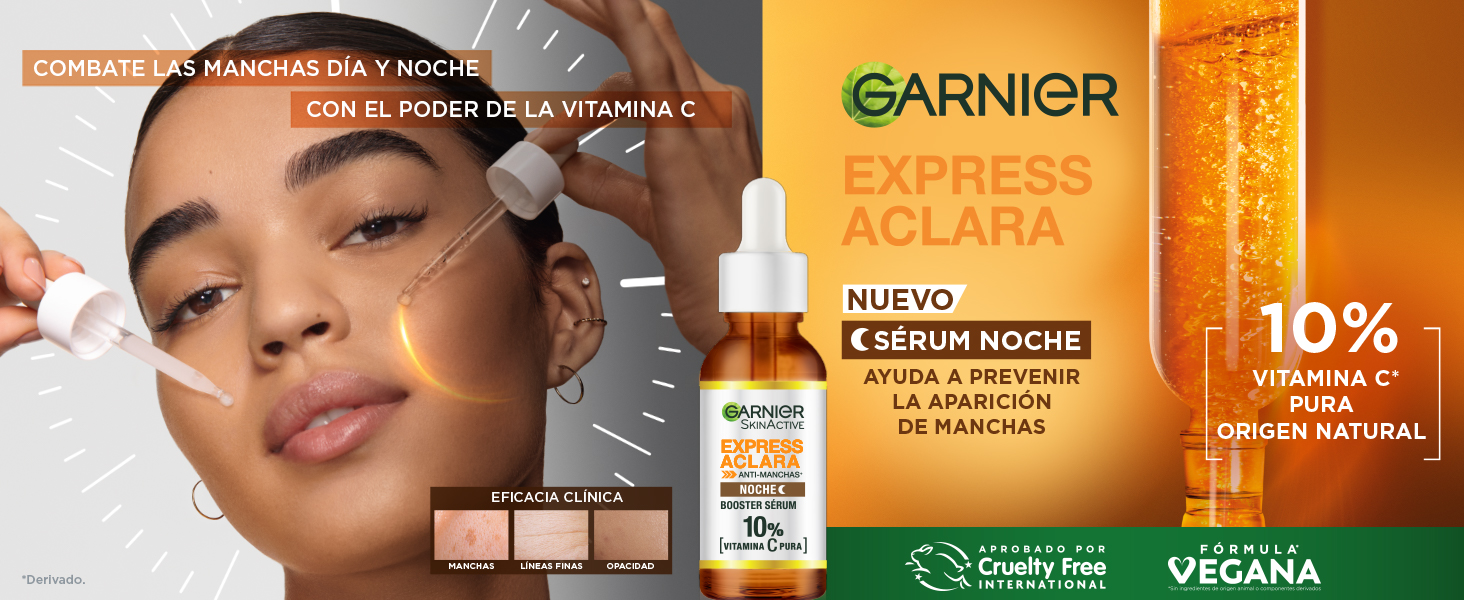 GARNIER SKIN SERUM NIGHT EXPRESS ACLARA