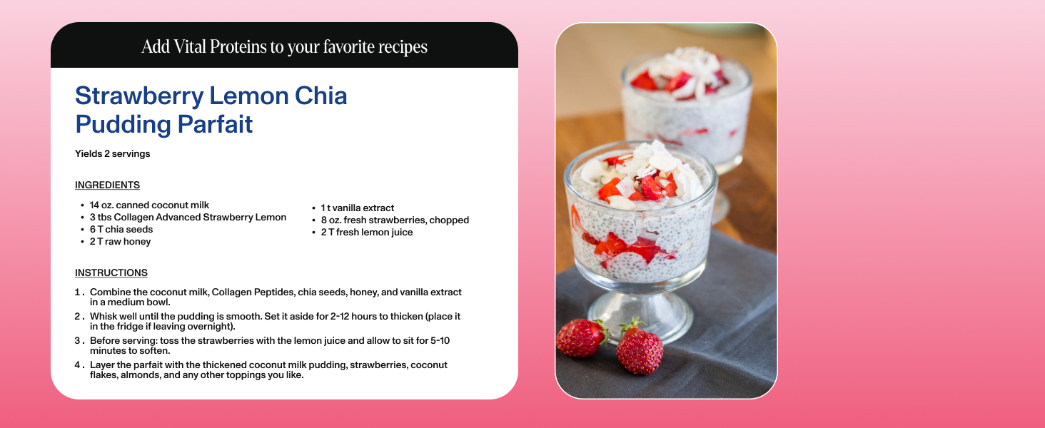 Strawberry Lemon Chia Pudding Parfait