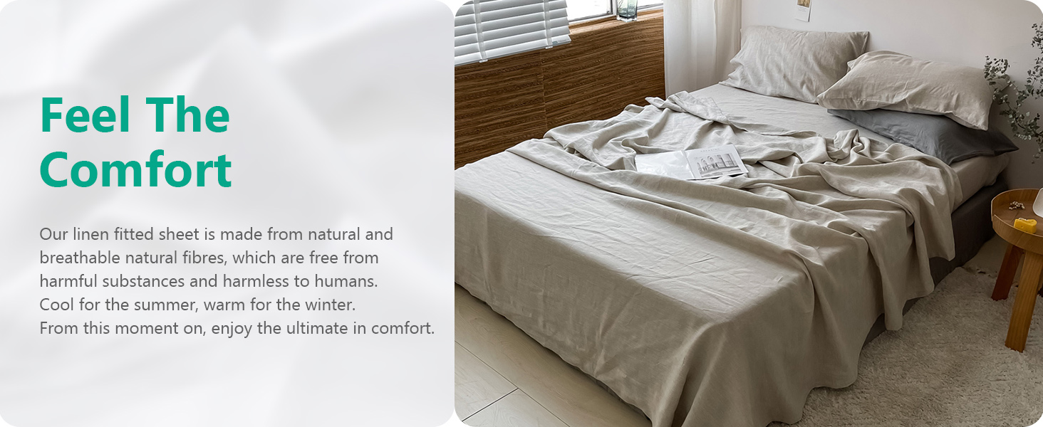 natural linen bedding set 